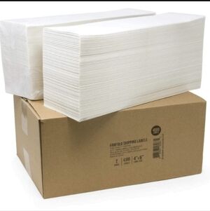 Direct Thermal 4"X 6" Fanfold Shipping Labels 2,000 Count